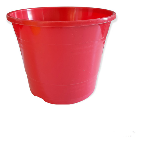 Maceta Plastico Ta Plastic Rocio N19 Color Rojo