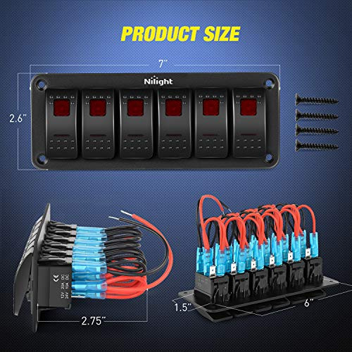Panel De Interruptor Basculante De 6 Marchas, 5 Pines, ...