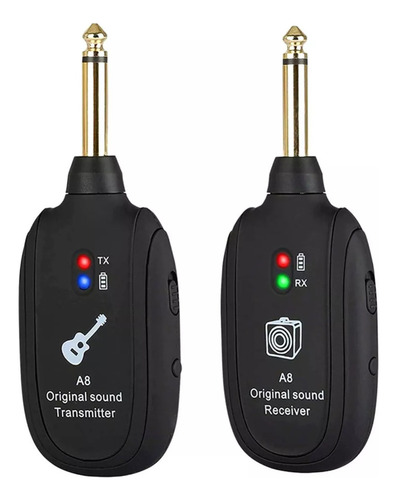 K Recargable Bajo Guitarra Transmisor Inalámbrico Receptor,