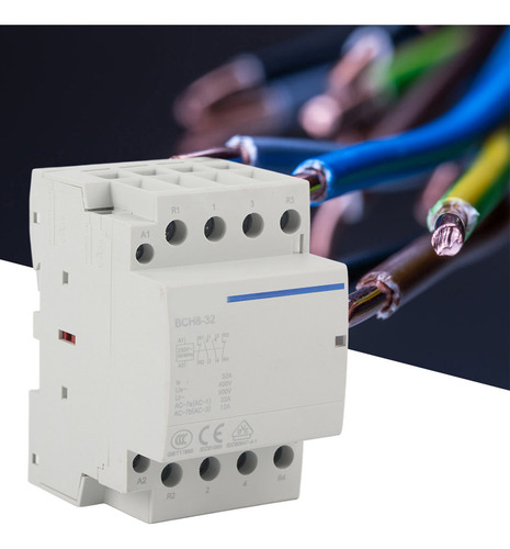 Contator Ac Doméstico 4p 32a Din Rail Mount 2no 2nc (ac)