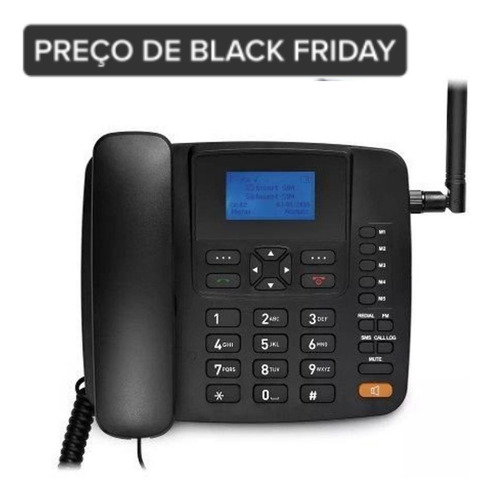 Imagem 2 de 3 de Telefone Rural Celular De Mesa Multilaser Quadriband Re502