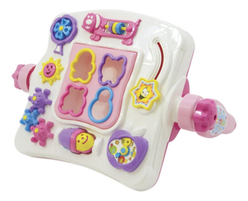 Andador Rosa Atividades Mesa Musical 4 Em 1 Bebê 1 Ano