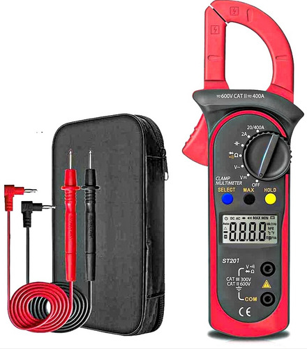 Amperimetro Digital Tenaza Pinza St201® Ac Corriente, Vac/dc