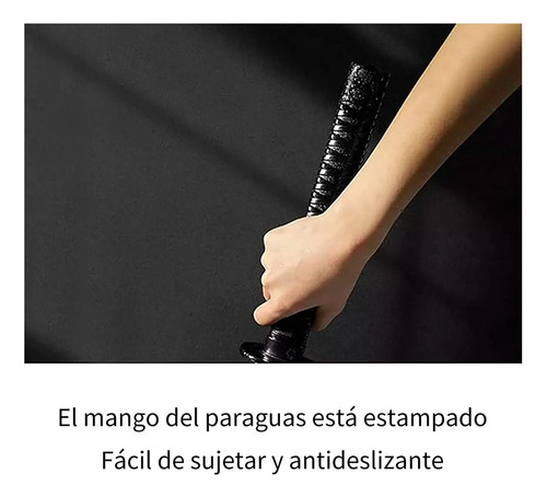 Paraguas Automático Sombrilla 16 Varillas Negro Liso