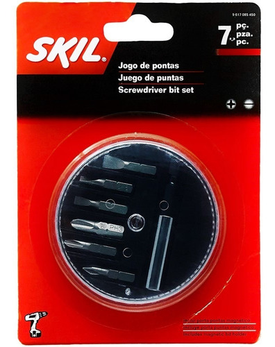 Kit De Bits Fenda/philips C/ 7 Peças Skil