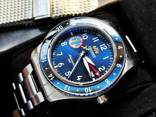 Relogio Orient Esquadrilha Da Fumaça Fab Anjos 3 Automático Prateado Azul Azul