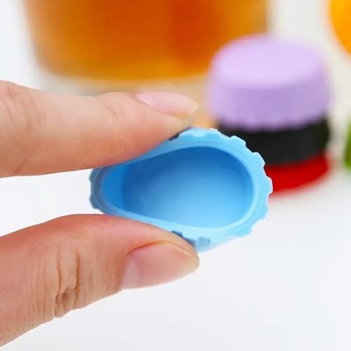 * Juego De 6 Tapas De Botella De Silicona Reutilizables,