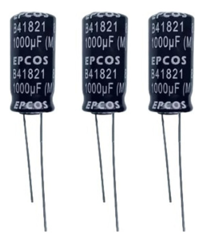 5x Capacitor Eletrolítico 1000uf (1000mf) 25v 85°c B41821