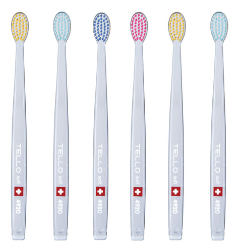 Tello 4920 Cepillo De Dientes Suizo Suave Para Adultos Para