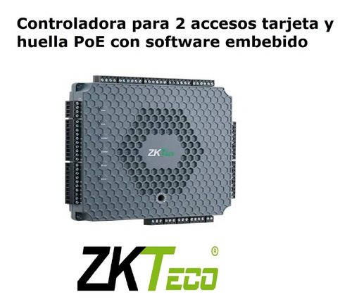 Panel Controladora 2 Accesos Tarjeta Huella Poe Zkteco