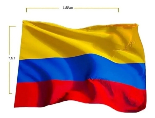 Bandera Colombia Sin Escudo 1.50 X 1.00 M T