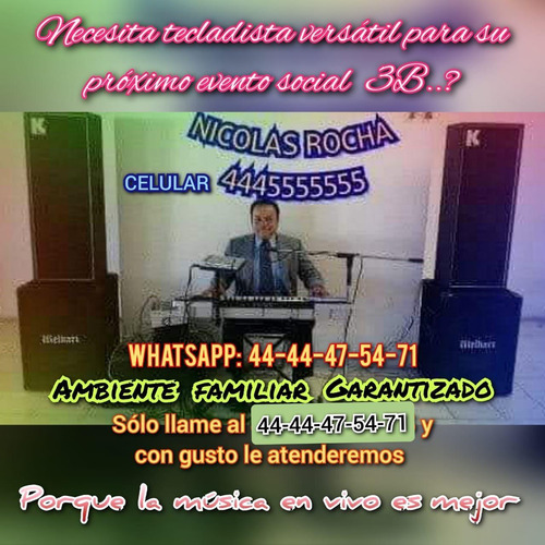 Necesita Tecladista Versátil Para Su Festejo Familiar 3b.?
