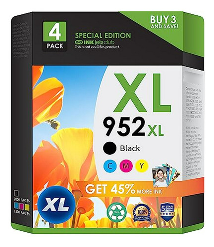 Tinta Compatible Con Hp 952 Xl, Compatible Con Officejet Pro