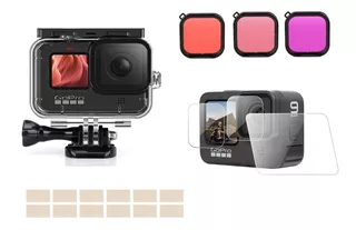 Kit Carcasa Sumergible Para Gopro + Filtros Colores + Mica