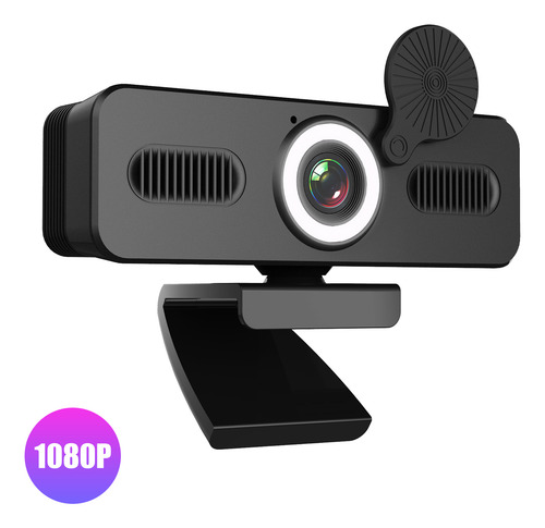 Webcam Hd 1080p Con Micrófono Usb.ángulo Amplio 120°.luz