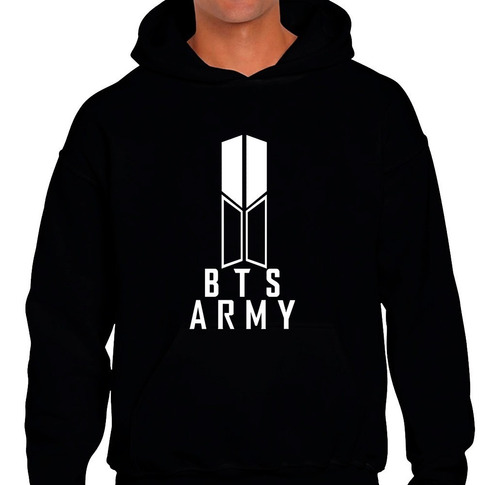 Buzo Canguro Bts Army Grupo Music Negro Unisex