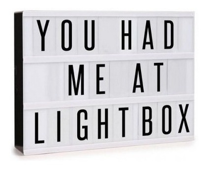Imagem 2 de 5 de Letreiro Led Light Box Cinema A4 Cartela Extra 156 Peças