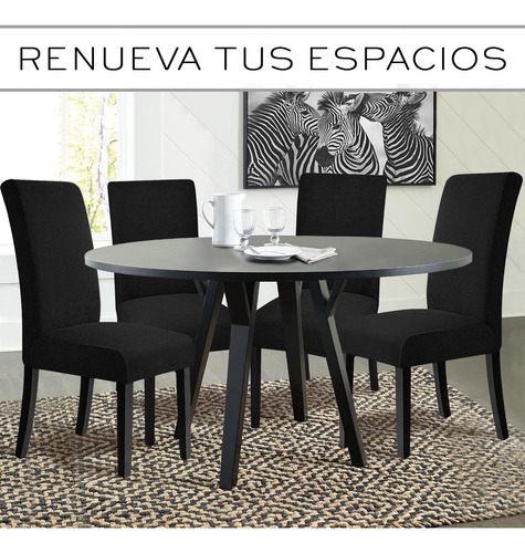 Cubresilla Nube Removibles color negro pack 6 unidades