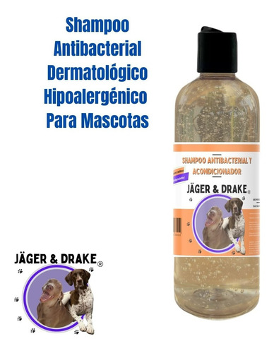 Shampoo Dermatológico Hipoalergénico Mascotas Perros 500 Ml