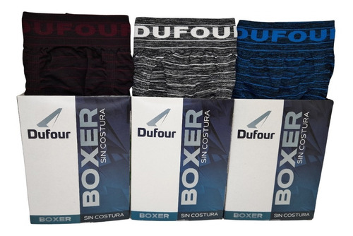 Pack X 3 Boxer Sin Costura Rayado Dufour Art. 11943
