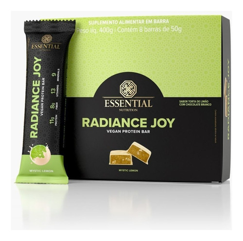 Radiance Joy Barra Proteica Limão 8 Un 50g Essential