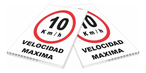 Letrero Velocidad Max 10 Km 20x25cm De Sign Depot (2 Pack)