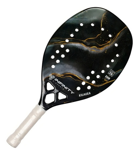 Raquete Beach Tennis Fibra Carbon Profissional Preta + Bolsa