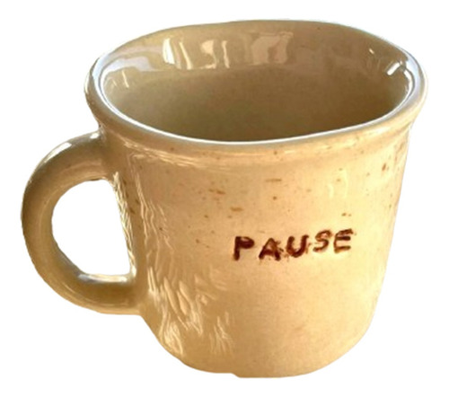 Taza Palabras Inspiradoras Cerámica  Destellos Beige