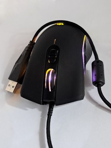 Mouse Gamer SWORD SHADOW RGB Com Fio Conexão Usb Teccon M710 6400dpi Cor Preto Atacado