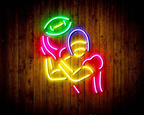 Letrero Led Neon En Acrilico De 3 Mm 40*42cm Jugador Futbol