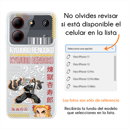 Funda Para Zte Demon Slayer Kyojuro Rengoku Case Anime