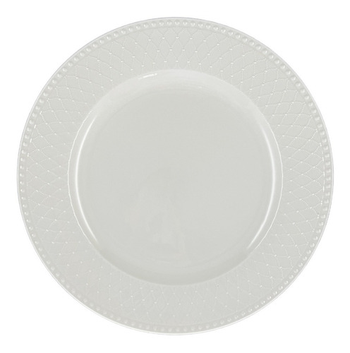 Plato Playo Redondo Porcelana Blanca Encadenado