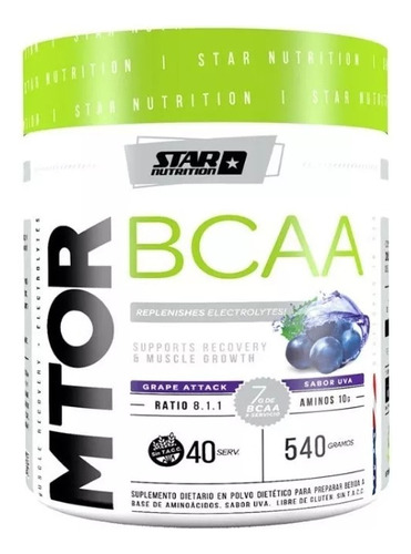 Aminoacidos Bcaa Mtor 540grs Star Nutrition