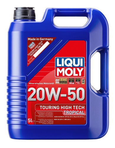 Touring Hightech 20w50 Liqui Moly Aceite Mineral Para Motor