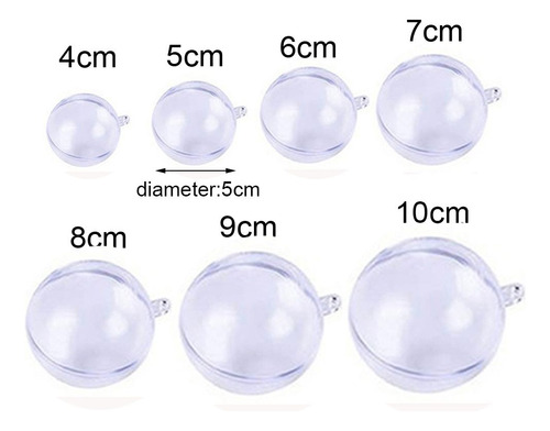 Bola De Árbol De Navidad, Bolas Transparentes, Caja De Caram