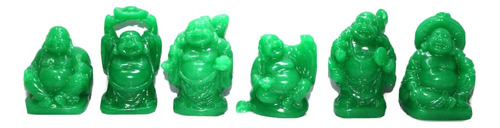 Juego De 6 Figuras De Buda Sonriente De Feng Shui