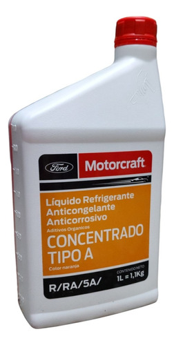 Liquido Refrigerante Original Ford Motorcraft Naranja X1l