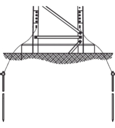 Sistema De Aterrizaje En 3 Piernas Para Torre Super Titan.