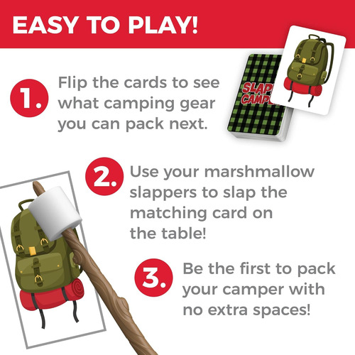 Mindware Slappy Camper Strategy Game - Piensa Rápido Y Llena