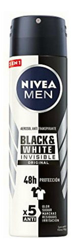 Nivea Men Antitranspirante Hombre Black & White Spray, 150ml
