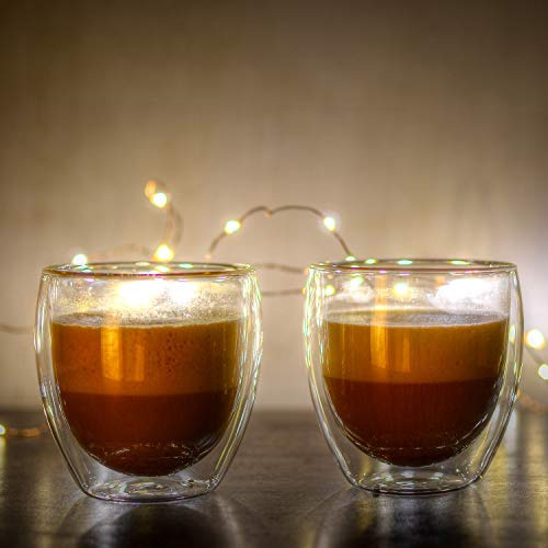 Tazas De Espresso Youngever, Doble Pared Aislante Trmico, Vi
