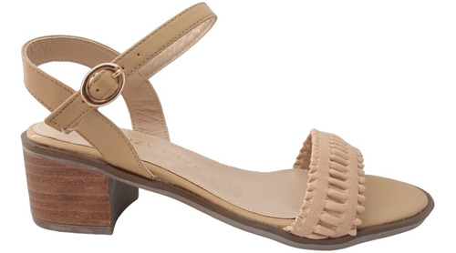 Zapatillas Tacones Bajos Mujer Vestir Suzy Love 761 Beige