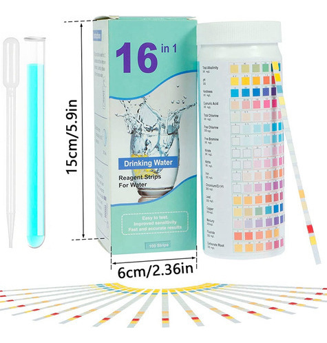 Kit De Prueba De Agua Potable Premium 16 En 1 Para Potá Wate