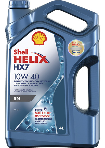 Aceite Shell Helix Hx7 Sn 10w-40 4 Litros