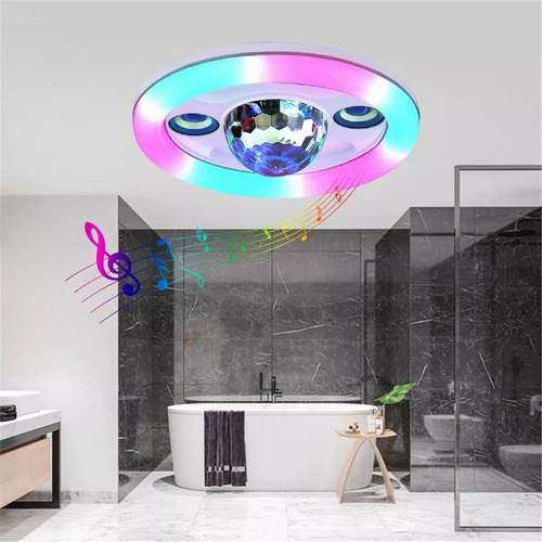 Lámpara Techo Led Rgb 36w Con Bocina Bluetooth 1