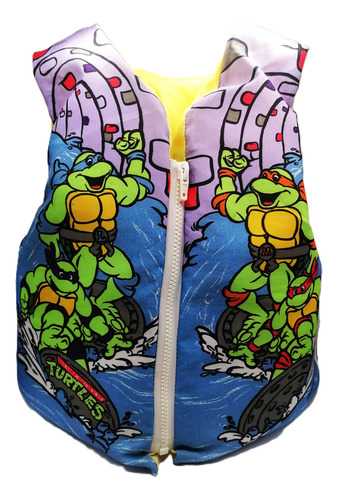 Tortugas Ninja Chaleco Salvavidas Infantil Vintage 1990 Amarillo 12 (Usado)