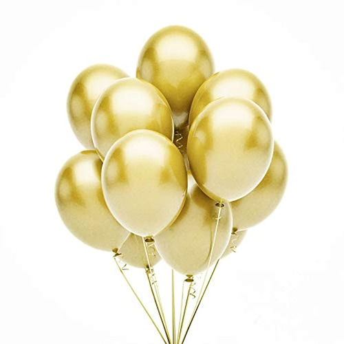 Globos De Oro, 12 Pulgadas, Globos De Látex