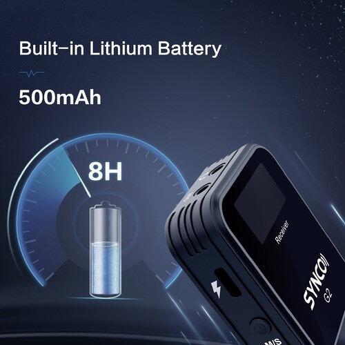 Imagen 7 de 10 de Microfono Inalambrico + Corbatero Synco G2 (a1) Hasta 150mts