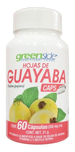 Greenside Hojas De Guayaba 350 Mg 60 Capsulas Sfn Sabor Sin Sabor