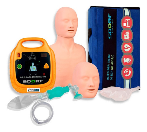 Kit Simulador Rcp Simulador De Dea E Ambu De Ressuscitação